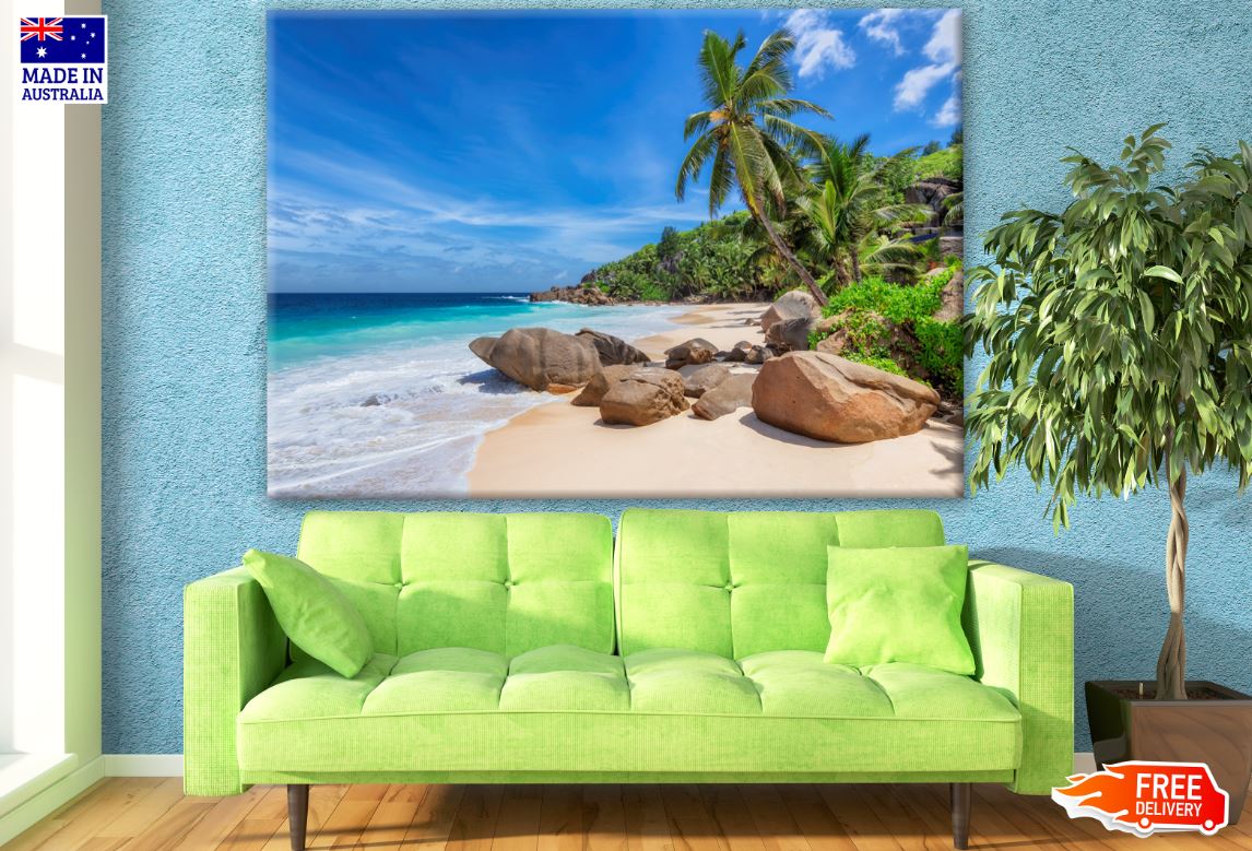 Island with Beach Scenery Photograph Print 100% Australian Made
