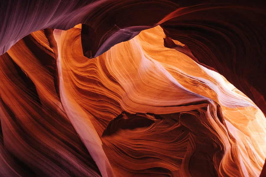 Maroon & Orange Abstract Design Print 100% Australian Made