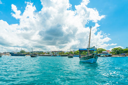 Boats Port Stone Town Tanzania Photograph Print 100% Australian Made