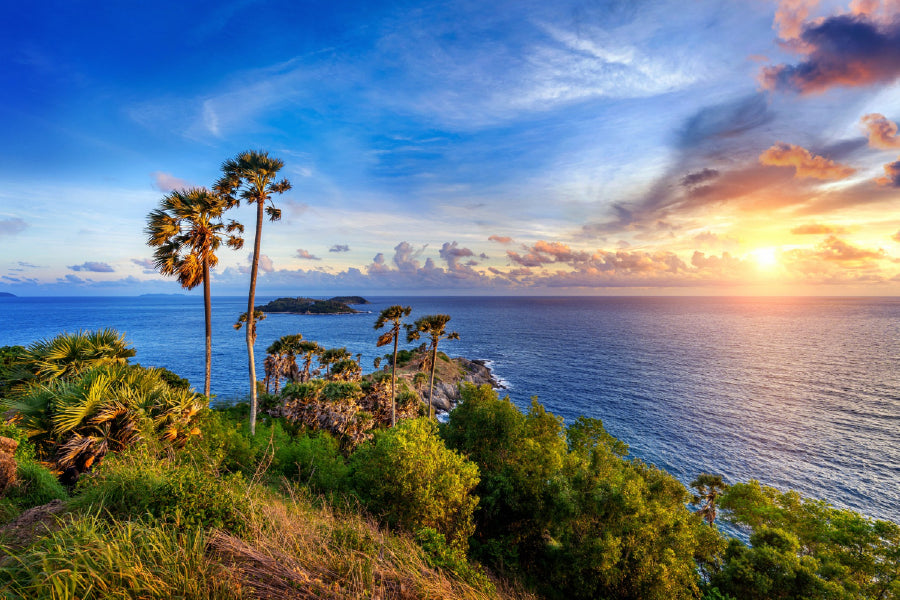 Promthep Cape Sunset Phuket Sea Photograph Print 100% Australian Made