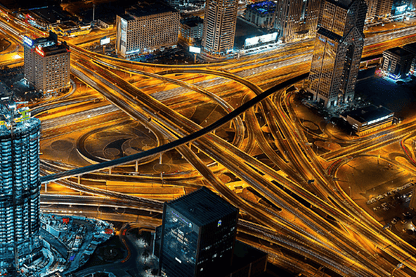 Dubai Cityscape Aerial View Print 100% Australian Made
