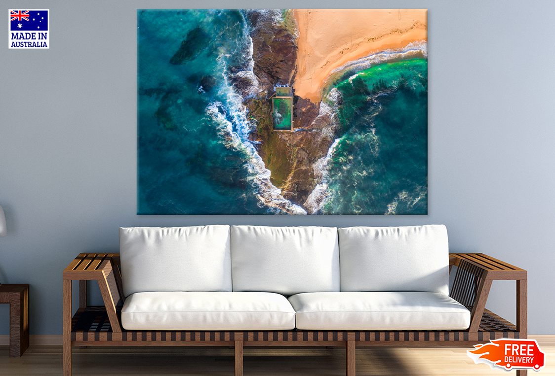 Sea Aerial View Photograph Print 100% Australian Made