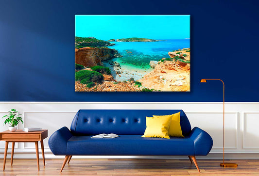 Bella Home Blue Lagoon Comino Island Malta Gozo Print Canvas Ready to hang