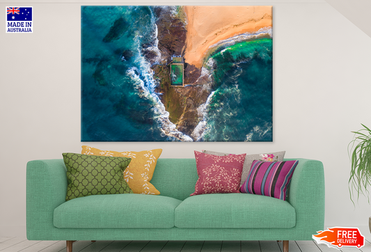 Sea Aerial View Photograph Print 100% Australian Made