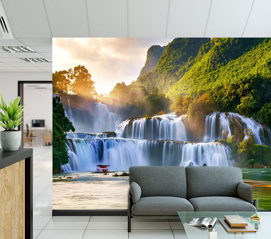 Wallpaper Murals Peel and Stick Removable Waterfall Landscape High Quality