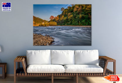 Wuyuan River Autumn Trees View Photograph Print 100% Australian Made