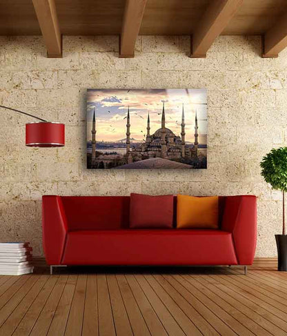 Buildings at Sunset Photograph Acrylic Glass Print Tempered Glass Wall Art 100% Made in Australia Ready to Hang