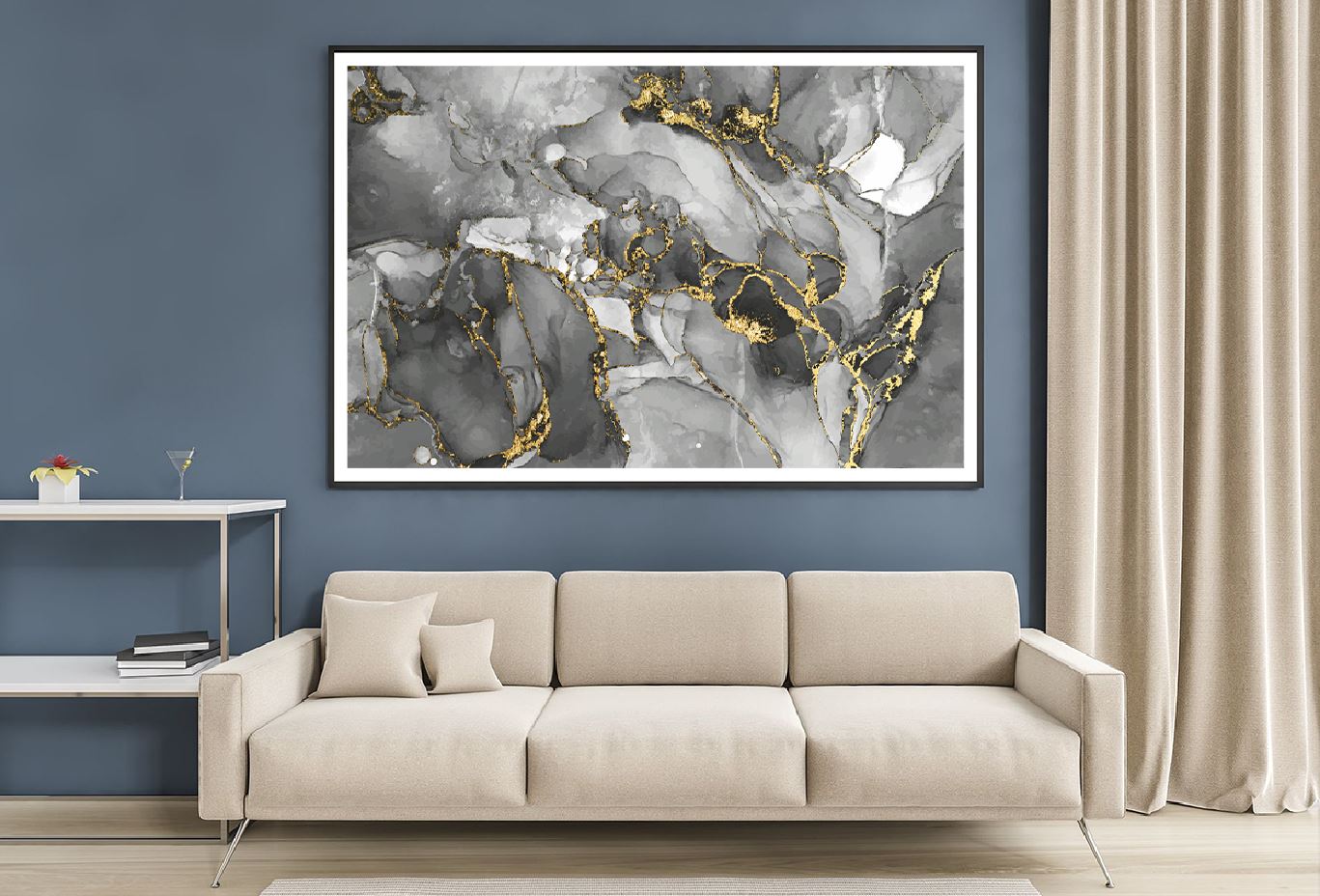 Black & Gold Splash Abstract Design Home Decor Premium Quality Poster Print Choose Your Sizes
