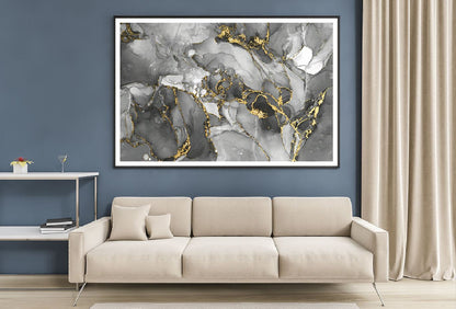 Black & Gold Splash Abstract Design Home Decor Premium Quality Poster Print Choose Your Sizes