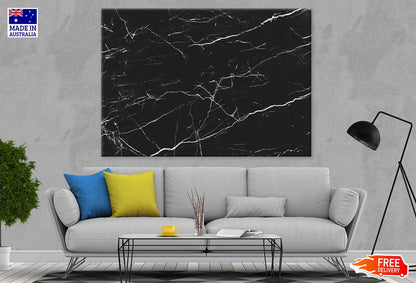 Black Marble Pattern Abstract Design Print 100% Australian Made