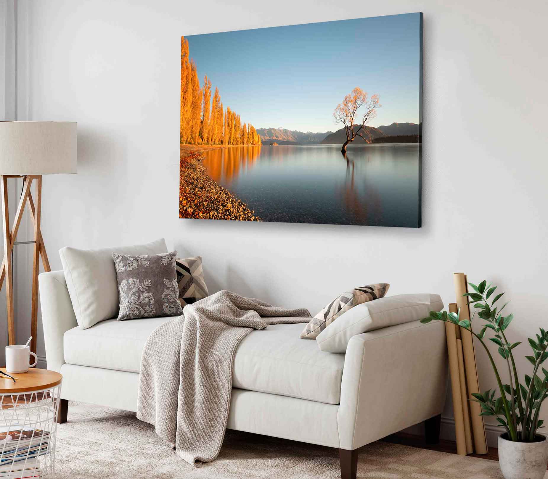 Bella Home That Wanaka Tree in Autumn in New Zealand Print Canvas Ready to hang