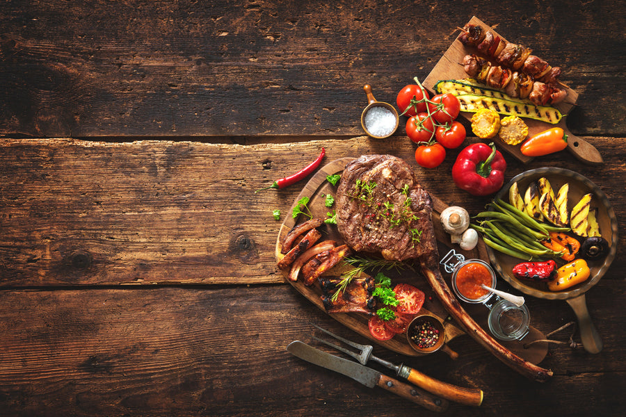 Grilled Meat and Vegetables Photograph Print 100% Australian Made