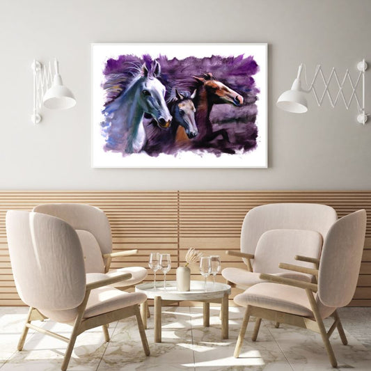 Horse Portrait Watercolor Painting Home Decor Premium Quality Poster Print Choose Your Sizes