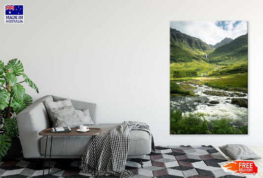 River Surrounded by Mountain View Photograph Print 100% Australian Made