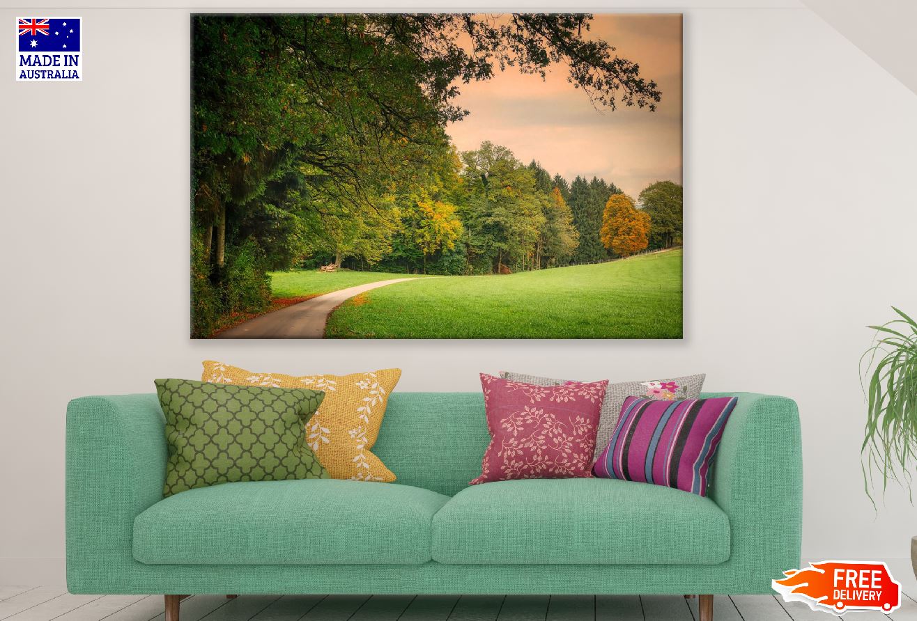 Autumn Garden Pathway View Photograph Print 100% Australian Made
