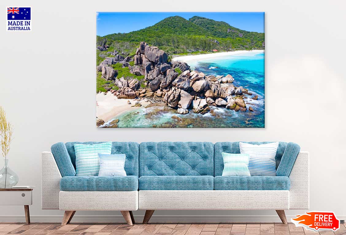 Mountains near Sandy Beach Photograph Print 100% Australian Made