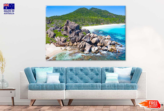 Mountains near Sandy Beach Photograph Print 100% Australian Made