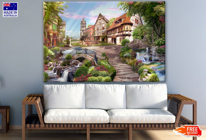 House with Nature View Print 100% Australian Made