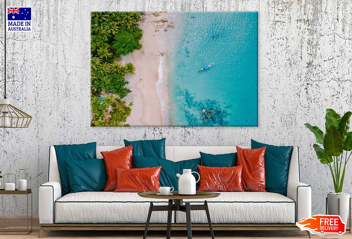Banana Beach Aerial View Phuket Print 100% Australian Made
