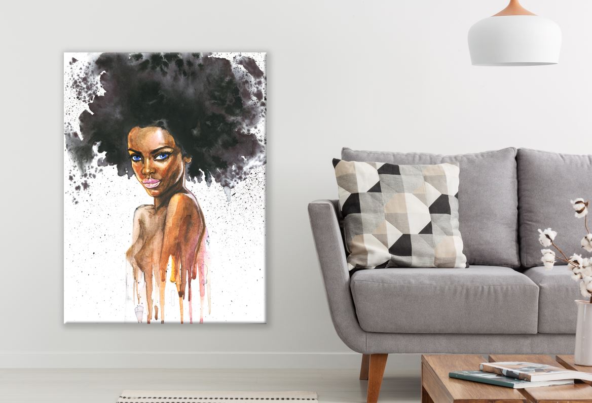 African Woman Portrait Painting Print 100% Australian Made