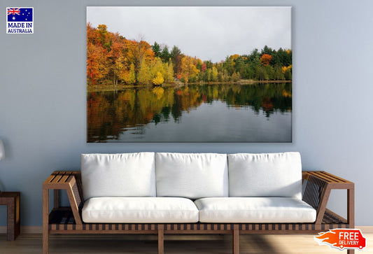 Autumn Forest & Lake View Photograph Print 100% Australian Made