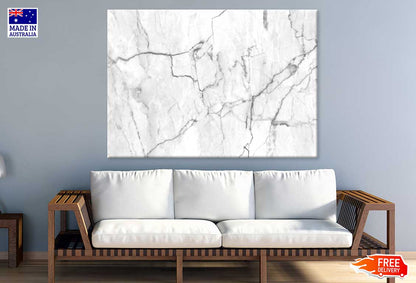 Grey Marble Texture B&W Abstract Design Print 100% Australian Made