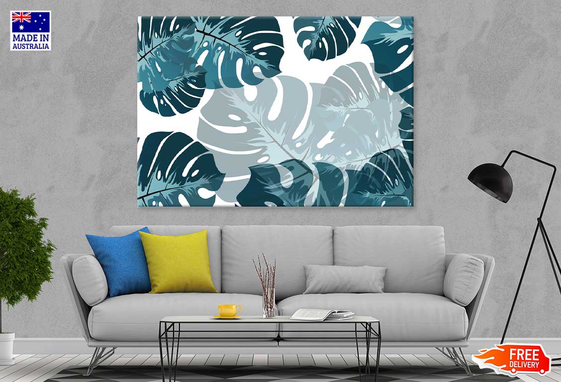 Monstera Leaves Vector Design Print 100% Australian Made
