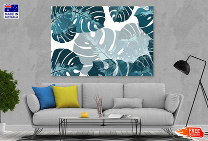 Monstera Leaves Vector Design Print 100% Australian Made