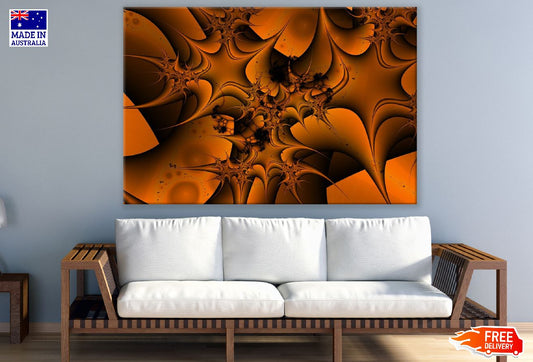 Red Fractal Lines Abstract Design Print 100% Australian Made