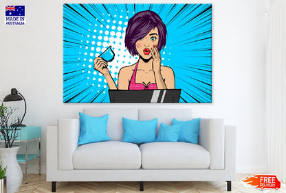 Girl with Tea Cup Illustration Print 100% Australian Made