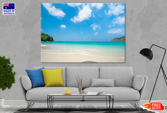 Beach Huts & Sea Aerial View Photograph Print 100% Australian Made