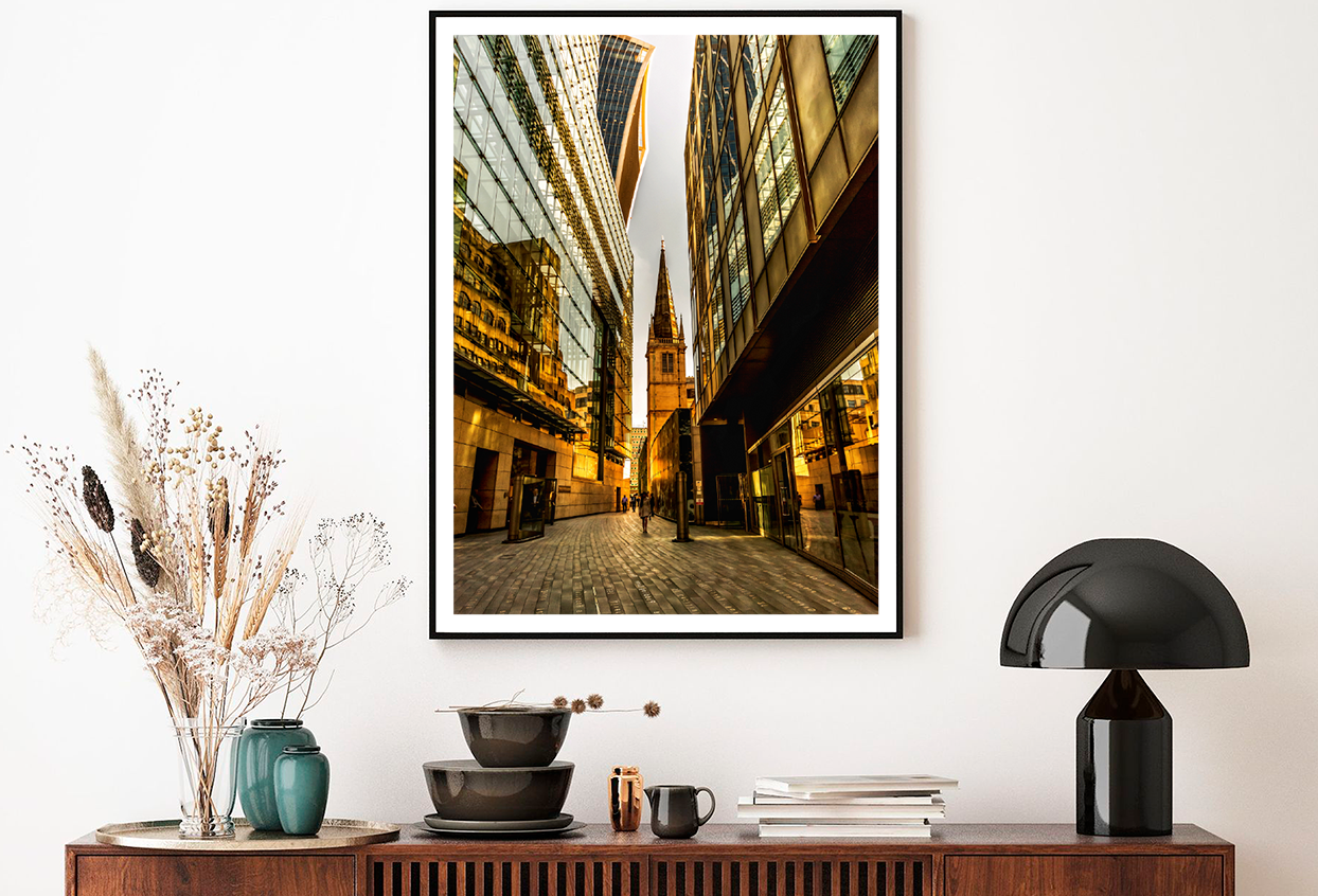 City & Building Evening View Home Decor Premium Quality Poster Print Choose Your Sizes