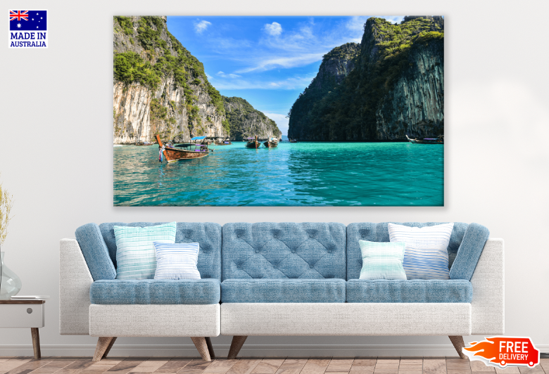 Mountain Rocks & Sea Sky View Print 100% Australian Made