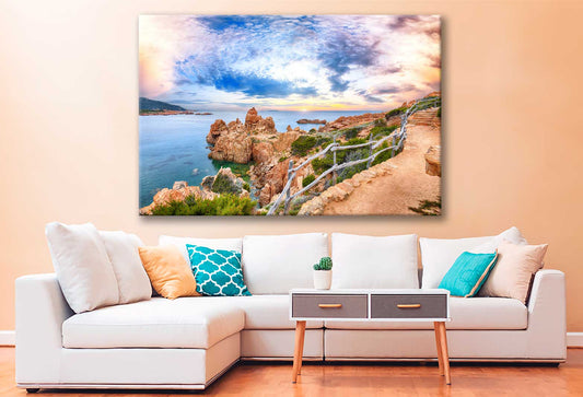 Bella Home Popular Travel Destination Costa Paradiso Print Canvas Ready to hang