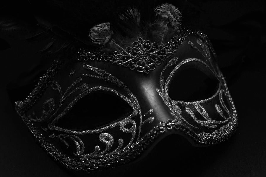 Fashion Mask in the Dark B&W Photograph Print 100% Australian Made