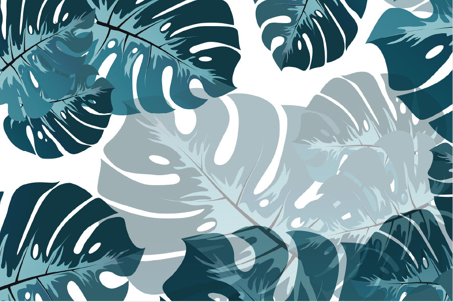 Monstera Leaves Vector Design Print 100% Australian Made