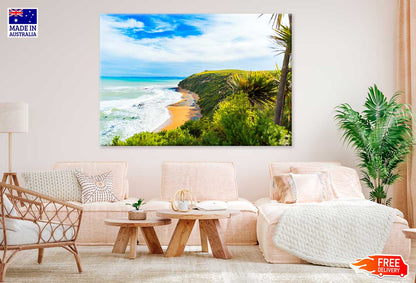 View of Koyokokha Beach in Otago Region Print 100% Australian Made