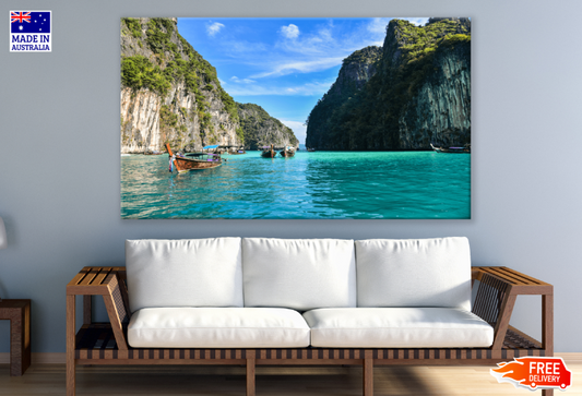 Mountain Rocks & Sea Sky View Print 100% Australian Made