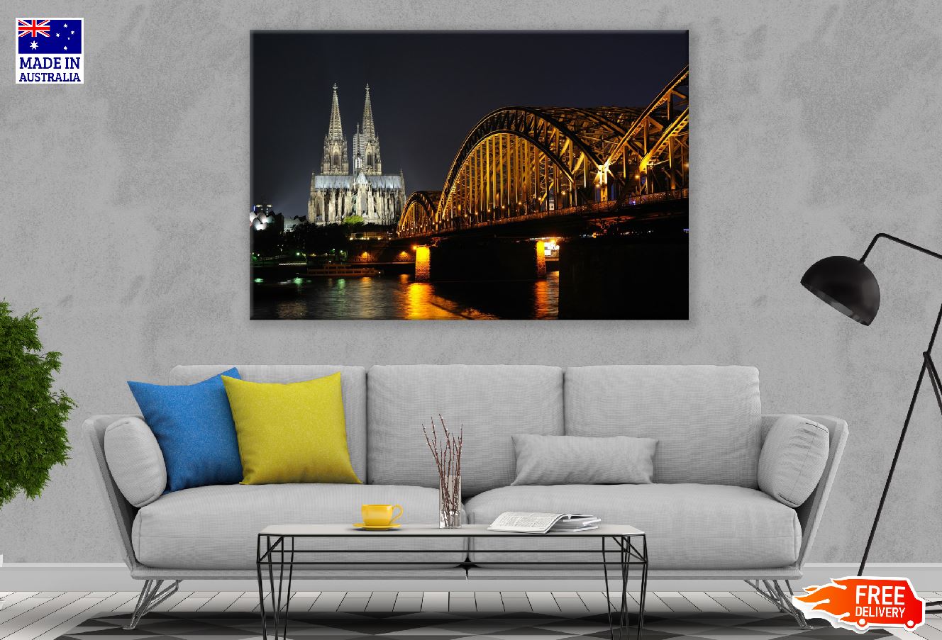 Cologne Cathedral Germany Night View Photograph Print 100% Australian Made