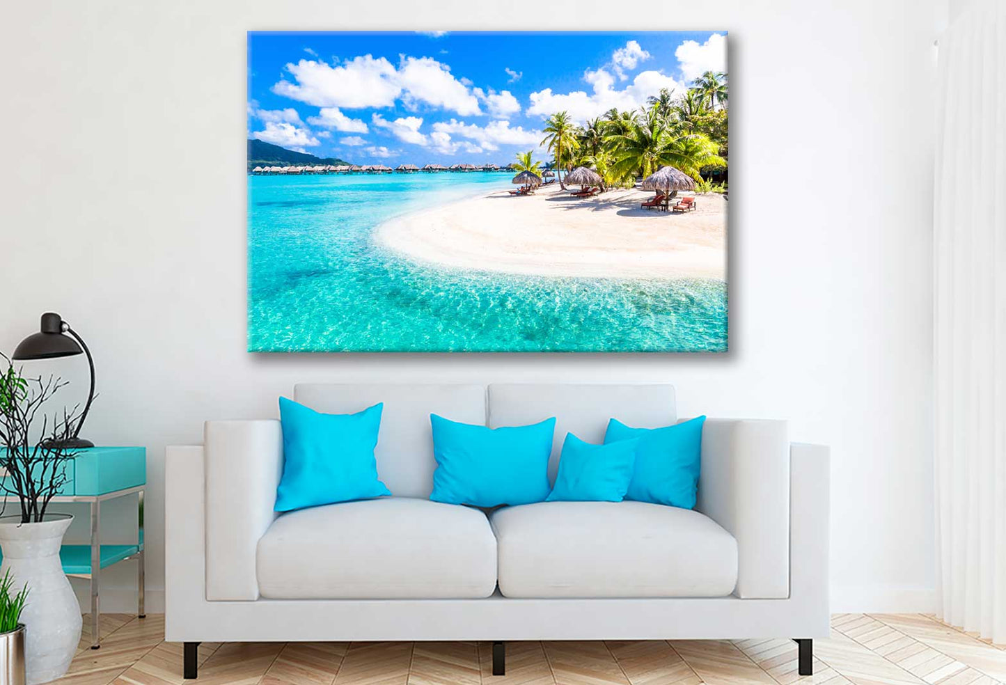 Bella Home Bora Bora Island View Polynesia Print Canvas Ready to hang
