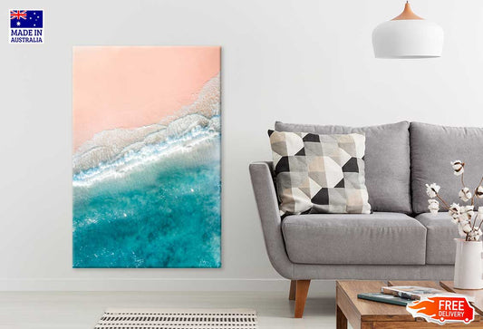 Clear Green Sea Waves on Sand Photograph Print 100% Australian Made