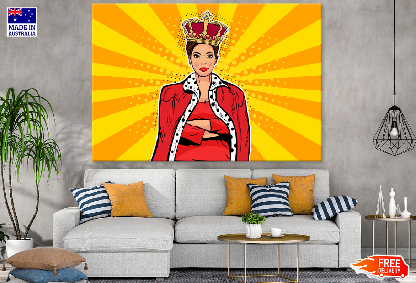 Girl With Throne Illustration Print 100% Australian Made