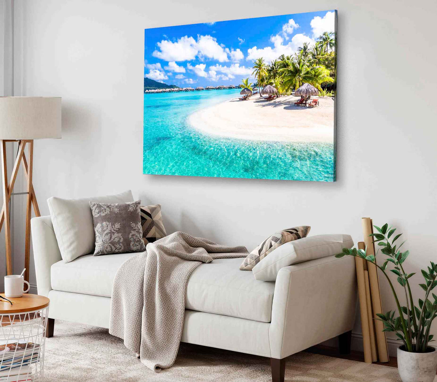 Bella Home Bora Bora Island View Polynesia Print Canvas Ready to hang
