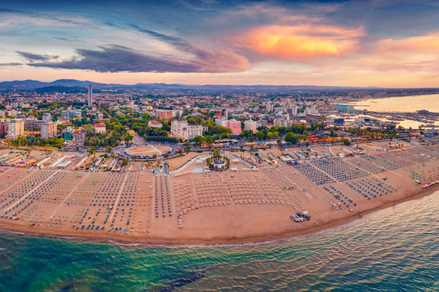 Libera Rimini Public Beach View Photograph Italy Home Decor Premium Quality Poster Print Choose Your Sizes