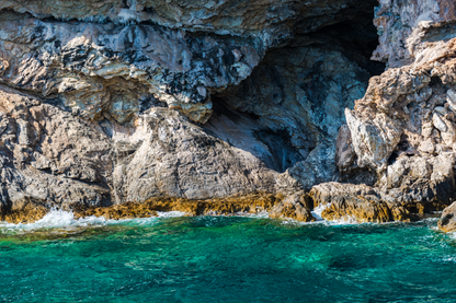 Rock Cave On Sea View Print 100% Australian Made