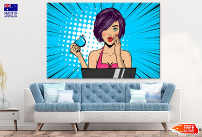 Girl with Tea Cup Illustration Print 100% Australian Made