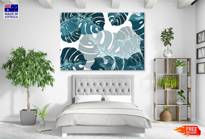 Monstera Leaves Vector Design Print 100% Australian Made