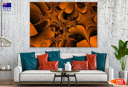 Red Fractal Lines Abstract Design Print 100% Australian Made