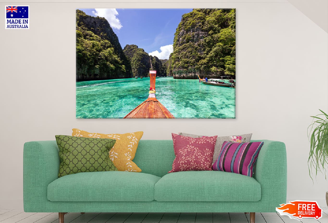 Phi Phi Le island View From Boat Photograph Print 100% Australian Made
