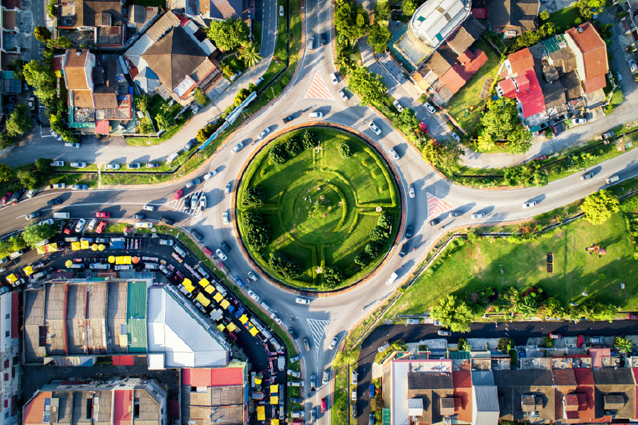 Kuala Lumpur Junction Aerial View Photograph Print 100% Australian Made